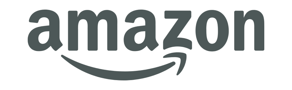 Amazon logo in black on transparent background